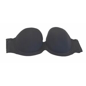 WACOAL STRAPLESS BRA 854119 SIZE 34G BLACK RED CARPET FULL‎ BUSTED UNDERWIRE